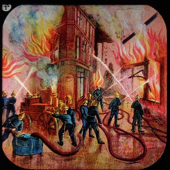 Our Firemen - Magic lantern slide
